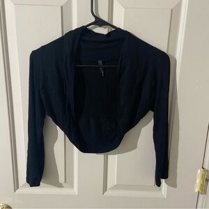 Ariella Black Cropped Cardigan